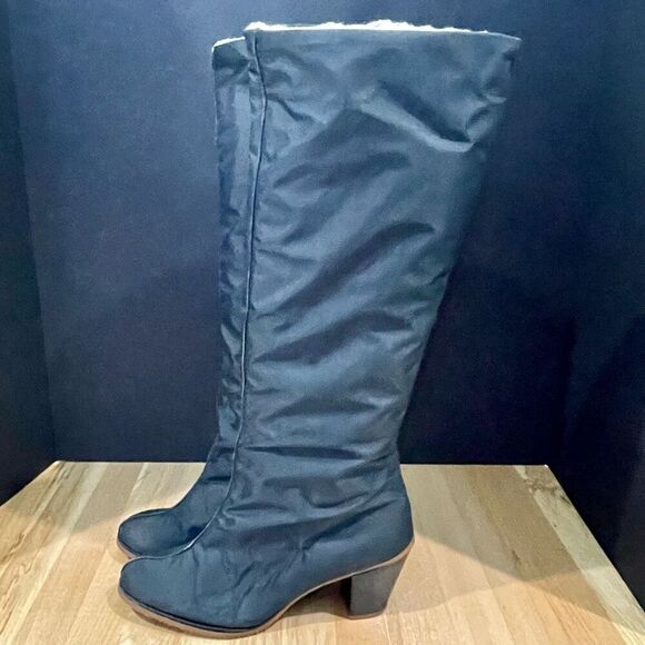 Golo Vintage Black Nylon/shearling Waterproof Boots. Size 9. - Picture 3 of 13